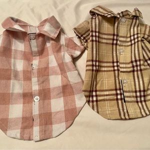 2 XS pet shirts